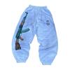 Calça Jogger Casual Tendência com Estampa Personalizada, Estilo de Rua Retrô Transfronteiriço, Solta, Moda Amazon, Outono e Inverno Europeu e Americano 2025