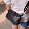 Bolso cruzado distintivo para mujer con diseño plisado hecho a mano, bolso cuadrado pequeño para uso diario, versátil, para ir al trabajo, cremallera horizontal, artesanía simple