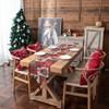 Camino de mesa jacquard de poliéster-algodón teñido en hilo transfronterizo con flor de Navidad, bandera para pie de cama, decoración navideña, funda, toalla, fabricantes de mantel