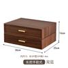Caja de Almacenamiento de Cajones Multicapa de Nogal Negro Norteamericano Gabinete de Almacenamiento de Documentos de Oficina de Madera Maciza para Escritorio Caja de Almacenamiento para Artículos Varios