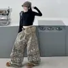 Conjunto de Moda 2026 para Niñas de Primavera y Otoño: Elegante Camiseta Ajustada Estilo Coreano Combinada con Pantalones Estampados de Leopardo para Niños Mayores