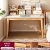 Estantería de Escritorio Mesa Integrada Habitación de Niñas Mesa de Computadora para el Hogar con Cajones Patas de Madera Maciza Pared Mesa de Estudio para Estudiantes