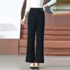 Pantalones de otoño e invierno para mujeres de mediana edad y mayores, micro-campana, adelgazantes, casuales, largos, ropa de invierno para madres jóvenes, forrados de polar, modernos