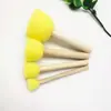 Esponja Pincel para Pintar Infantil 4 Juegos Palo Hongo Pintura de Dedo Esponja Sello Herramientas para Pintura y Graffiti Infantil