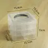 Caja de Almacenamiento de Juguetes para Niños Portátil de Tres Niveles Apilable Multicapa, Caja de Medicina Familiar, Caja de Almacenamiento de Plástico Transparente con Tapa