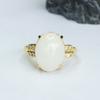 Anillo de Jade Hetian Natural Guan Yu Anillo de Dedo de Jade Blanco Venta al Por Mayor en Vivo de Fábrica de Jade Dropshipping S3072305