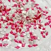 Imitación de cristal austriaco calidad china rojo rosa invertido fondo plano joyería Hua Zi 1:1 fresa para uñas con forma de fondo plano