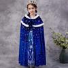 Capa de Frozen para Niñas con Chaleco, Estilo Princesa Elsa, Ropa de Abrigo Cálida con Lazo para Niños Mayores para Otoño e Invierno