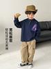 Moletom de Algodão Puro com Gola Redonda Haima 2026 Nova Coleção Primavera e Outono para Meninos, Roupa Infantil Estilo Coreano, Roupa da Moda para Outono