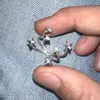 Anillo de Ducha de Meteoros de Plata S925 para Hombres y Mujeres, Elegante y Genial, con un Diseño de Estrella de Seis Garras Microincrustado para el Dedo Índice
