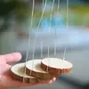 Piña de aire plantación sin suelo astilla de madera redonda colgante