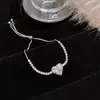 Pulseira Ajustável Full Diamond Zircônia Estilo Coreano 2025 Novo Design de Nicho Joia de Mão Versátil Joias Simples Exquisite