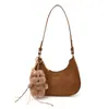 Bolsa de Braço Única de Alto Valor, Bolsa de Ombro Simples Retro de Cor Sólida, Bolsa de Mão Estilosa Moda Coreana