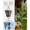 Cadena de Lluvia de Tubo de Bambú de Acero Inoxidable para Patio de Villa Cadena Guía de Agua para Aleros Japoneses Cadena de Lluvia de Drenaje para Casa de Huéspedes Bajante de Canalón