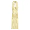 Comércio Exterior 2025 Outono Novo Design de Roupa Feminina Nicho Versátil Emagrecedor Casual Vestido 1026148