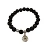 Set de Pulseras de Perlas Negras para Niñas 2024 Nuevo Estilo Zen Retro Pulseras para Pareja y Mejores Amigas Joyería