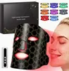 Nuevo dispositivo de belleza de máscara facial de fotones transfronterizo, dispositivo de belleza casero LED de luz roja y azul, lámpara de panel grande de luz infrarroja de siete colores