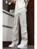 Pantalones de paracaidista negros estilo americano, finos, de otoño, para montañismo al aire libre, de pierna recta, deportivos, holgados e informales.