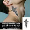 Pegatina de Tatuaje Herbal Serpiente y Cruz Duradero Impermeable 7~15 Días Dominante Estilo Tradicional Tatuaje para Hombres y Mujeres Brazo Pierna