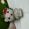 Llavero Colgante de Diamante de Cristal de Gatito Lindo y Juguetón de Dibujos Animados Colgante para Llavero de Bolso de Mujer