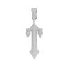 Nuevo Colgante de Cruz Grande Transfronterizo Europeo y Americano, Colgante de Cruz de Espada Grande de Moda, Cobre con Micro Pavé de Zirconia, Colgante Hip-Hop para Hombre