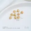 Contas de aço titânio com nós, coração, olho, trevo de quatro folhas, rosa, espaçadores, acessórios para pulseira e colar DIY feitos à mão, não desbota