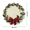 Tenu Export Espessado Resistente ao Desgaste Redondo Padrão de Natal Jogo Americano Fácil de Limpar Estilo Ocidental Base de Prato Jogo de Mesa para Festa de Feriado