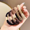 Elástico de cabelo estilo simples torcido, alta elasticidade, durável, espessado, elegante e versátil, adequado para rabos de cavalo, acessório de cabelo, faixa de cabeça, elástico