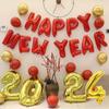 Feliz Año Nuevo traje de letras de 16 pulgadas saludo de Feliz Año Nuevo Año Nuevo inglés pegatina adhesiva DIY