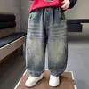 Jeans para niño para primavera y otoño 2026, nuevos pantalones rectos elegantes para niños, ropa de otoño, pantalones casuales estilo coreano para niños pequeños