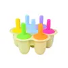 Molde de Picolé Infantil com 7 Furos em Formato de Flor Silicone Doméstico Fofo Caseiro Molde de Sorvete Caixa Criativa de Suplemento Alimentar