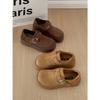 Zapatos Birkenstock Todo Incluido Estilo Reina Marrón Retro Terciopelo para Mujer 2025 Nuevo Otoño e Invierno Abrigo Cálido Zapatos de Algodón Antideslizantes