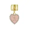 Pulsera con Colgante de Collar con Forma de Corazón Transfronterizo DIY Estilo Italiano Módulo Colgante de Collar con Forma de Corazón Pulsera de Cristal Colgante Regalo
