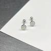Pendientes de acero de titanio que no se decoloran, geométricos, simples, con letra colgante, tornillo de esmalte, clavo de oreja, nuevos pendientes de moda 2024 para mujer