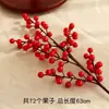 Flores de Año Nuevo, Flores Decorativas de Año Nuevo, Bayas Rojas de Acebo, Fruta de la Fortuna, Flores Artificiales, Flores Falsas, Decoraciones para Sala de Estar, Decoraciones de Ramo para Inauguración de Casa