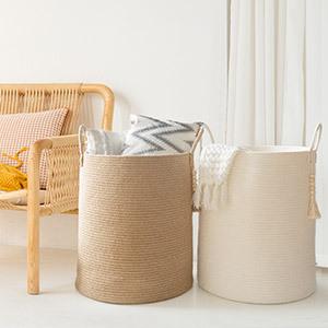 Goodpick White Nursery Basket with Handles