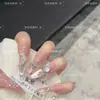 Borboleta Colorida Sonhadora Borboleta 3D Olho de Gato Unhas Usáveis Feitas à Mão, Puramente Feito à Mão, Borboleta Cintilante, Estilo Puramente Desejo