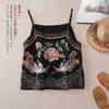 Camisola con Bordado Pesado Floral Estilo Vintage Ropa Interior 2026 Nuevo Verano Algodón y Lino Top sin Mangas Artístico Retro para Mujer
