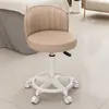 Taburete giratorio de altura ajustable con ruedas, taburete redondo con respaldo, silla de maquillaje, taburete de peluquería, taburete de tocador, tocador