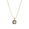 Diseño Original al por Mayor Francés Retro Nácar Natural Circonita Negro Lujo Ligero Nicho Gama Alta Collar para Clavícula para Mujer
