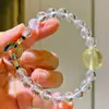 Pulsera Collar de Cristal Blanco Natural de Alta Calidad con Diseño de Citrino Limón de 8-16 mm