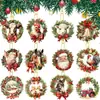Bordado de Diamantes Caliente Transfronterizo 5D 12 Piezas Material Acrílico Llavero Doble Cara DIY Diamante Completo 5D Colgante para Múltiples Festividades