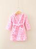 Bata de baño infantil de otoño e invierno de franela para bebé niña, ropa para el hogar linda para niño, pijama para niño/niña de forro polar de coral