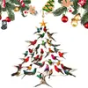 Novo produto transfronteiriço: Pingente decorativo de pássaro simulado plano de acrílico para Natal, árvore de Natal, casa e decoração de mochila
