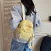 Mochila Feminina 2025 Verão Novo Estilo Leve Grande Capacidade Moda Mochila de Lona Estilo Estrangeiro Viagem Pequena Mochila Escolar