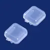 Caixa de Armazenamento Transparente para Joias Multifuncional Mini Armazenamento Caixa para Tampões de Ouvido Portátil Armazenamento de Anéis Brincos Colares Material