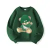 Sudadera para Niños 2026 Nueva Primavera y Otoño Oso de Dibujos Animados Suéter Infantil Cuello Redondo