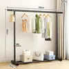 Varal de chão para secar roupas, dobrável, com uma única haste, ideal para uso interno em dormitórios e como varal móvel para roupas e chapéus.