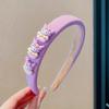 Atacado Infantil Faixa de Cabelo de Esponja Desenho Animado Ku Roxo Lomi Laço Cartão de Cabelo Sem Cabeça Topo Craniano Acessórios de Cabelo para Bebê Feminino