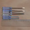Chave de fenda com cabo transparente, mini chave de fenda de cristal Phillips e de fenda, ferramenta de reparo de celular, pequena chave de fenda magnética